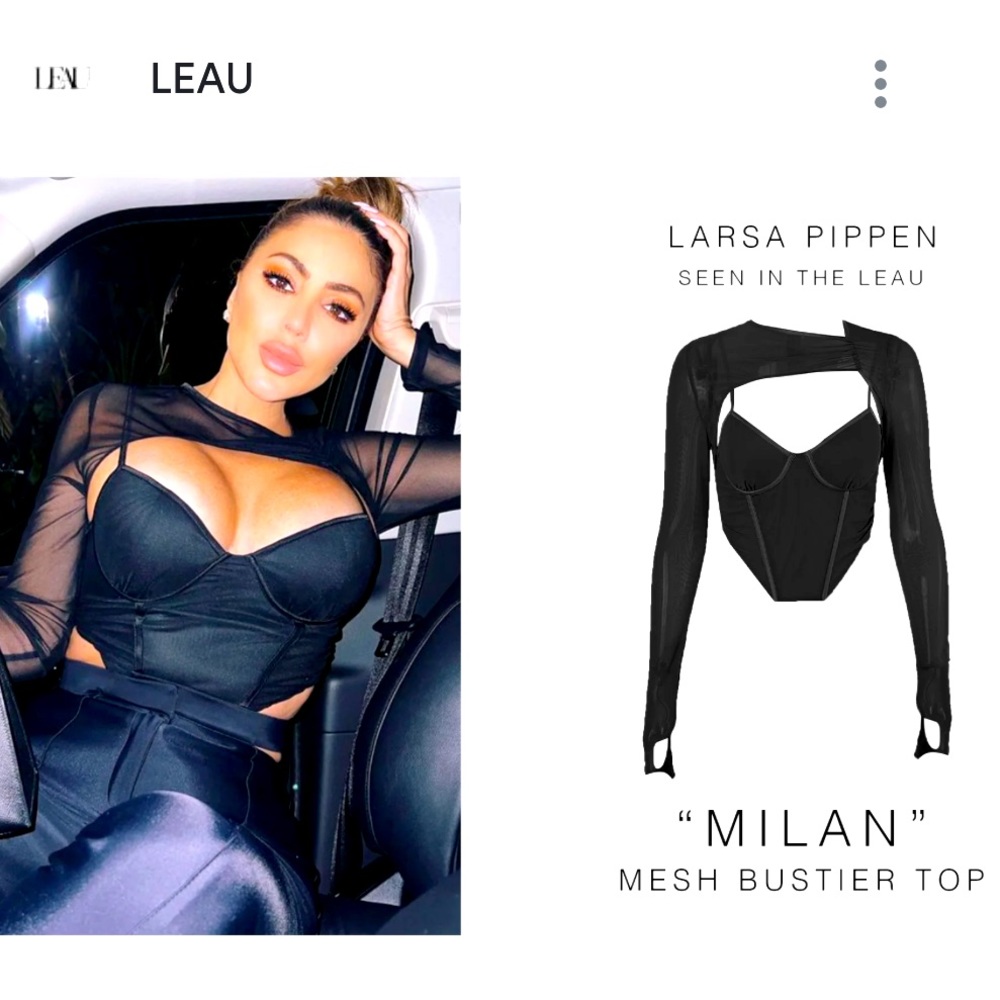 LEAU womens crop bustier top